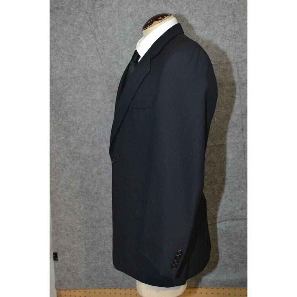 Hickey Freeman Boardroom Suit Jacket 42R Navy Blue Wool Blazer Union Made in USA - Picture 5 of 15